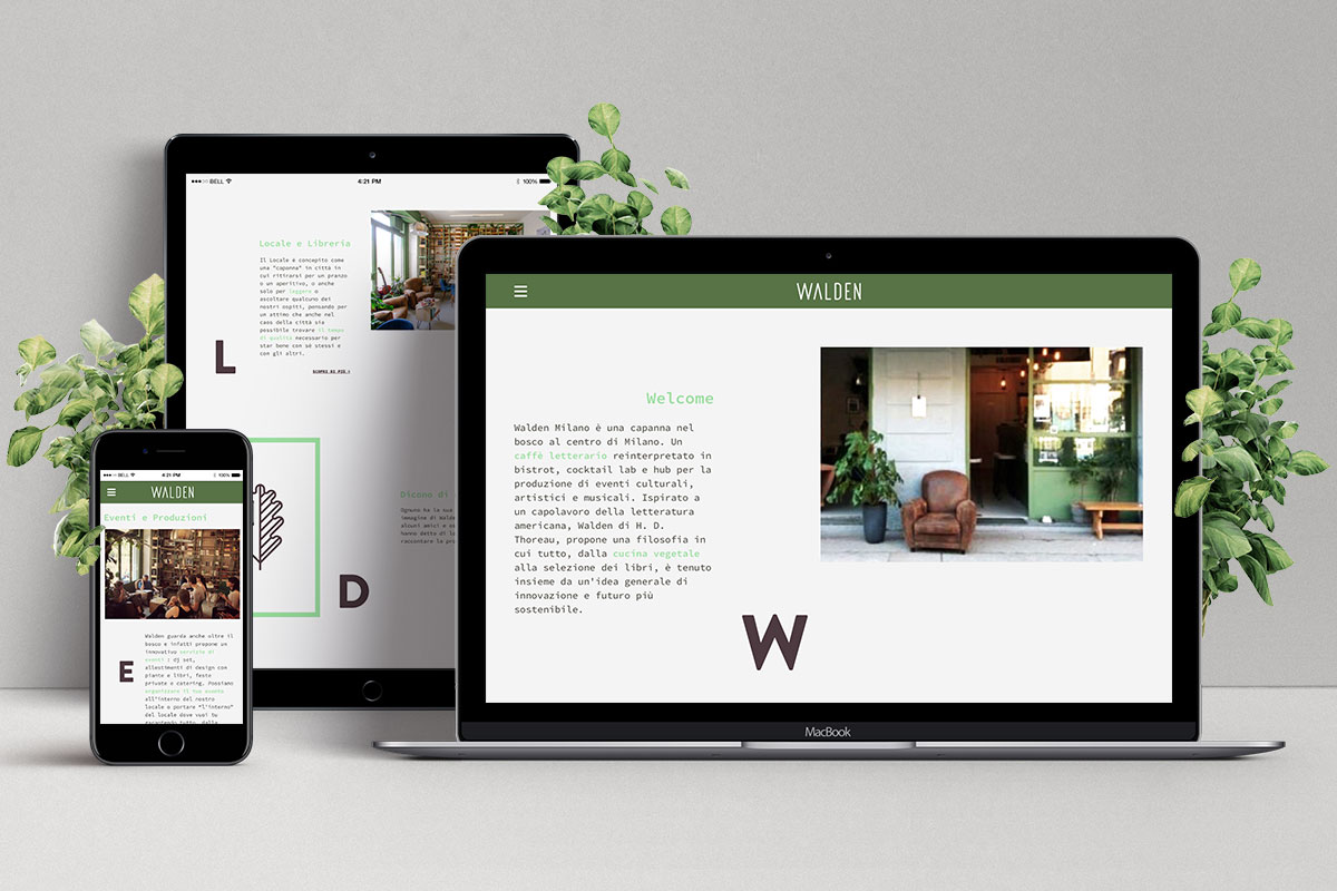 Walden Milano WebSite Mockup