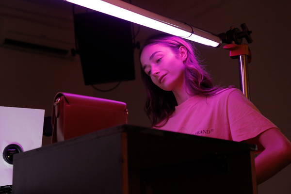 back stage of the video created for Furla by Cromazoo
