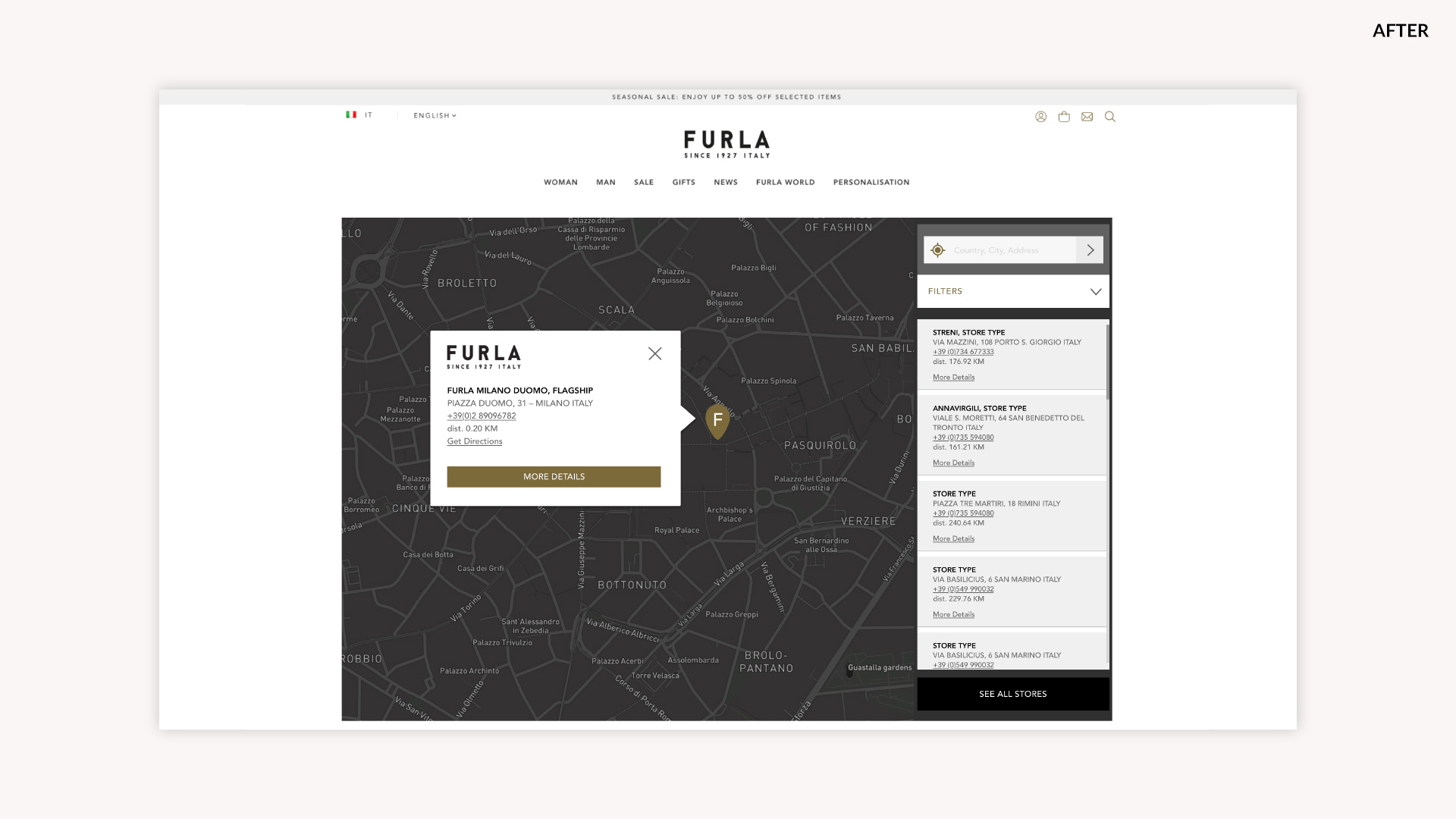 Furla-website-UX-UI-Cromazoo-After-StoreLocator
